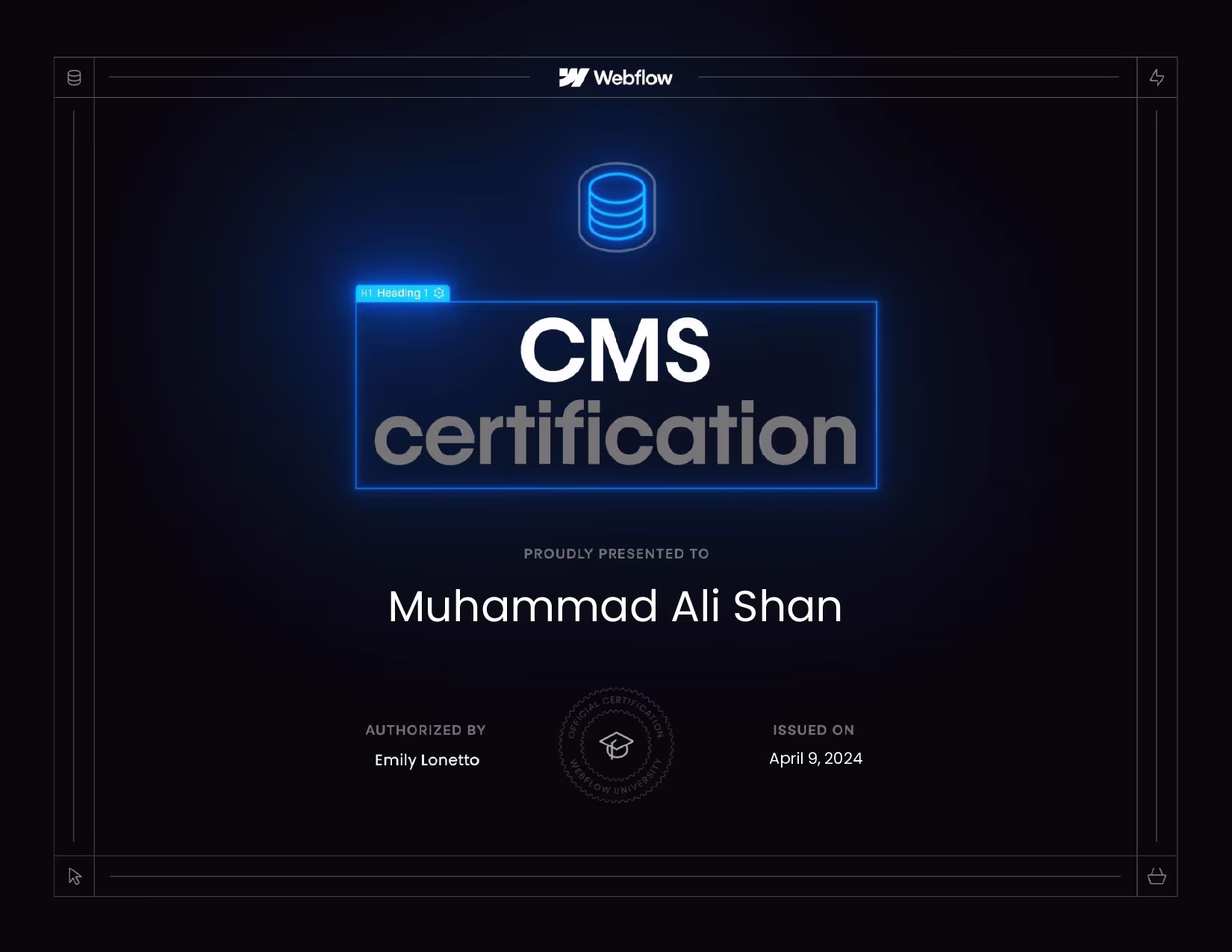 Webflow CMS Certification