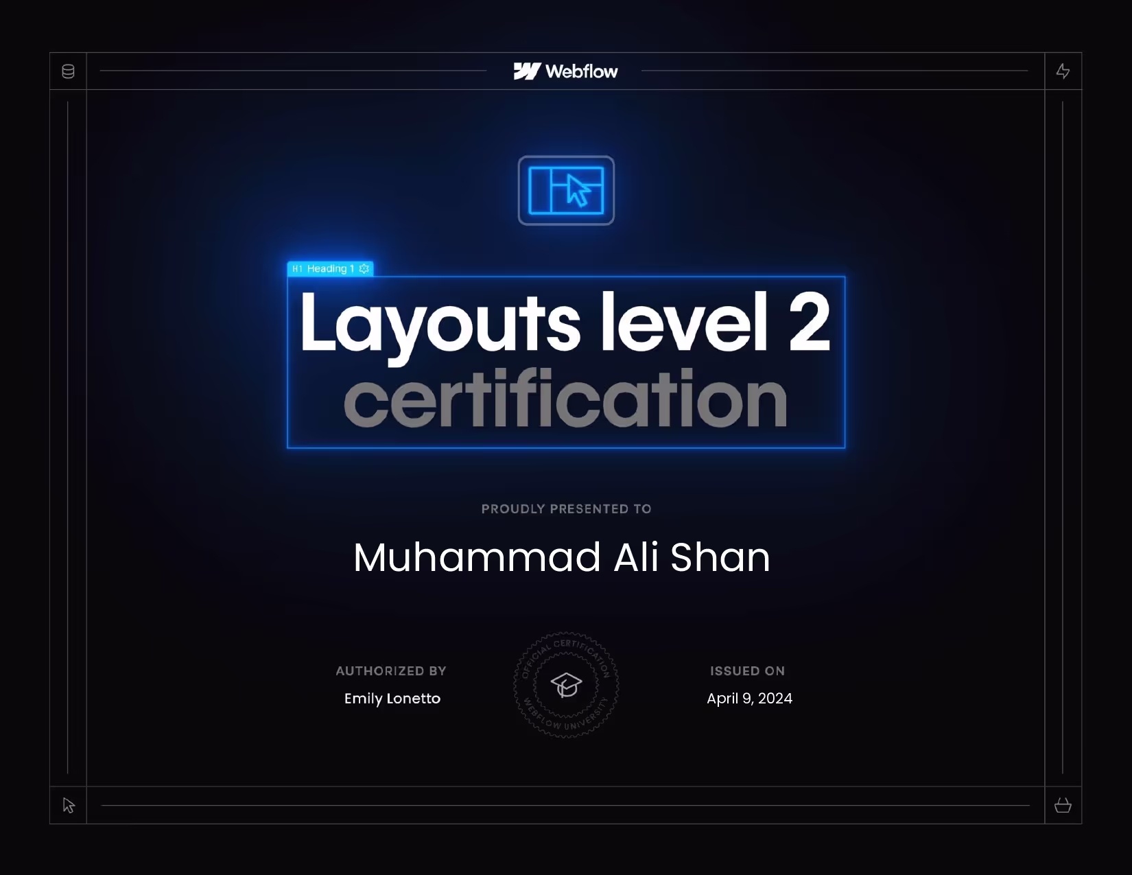 Webflow Layout Level 2 Certification